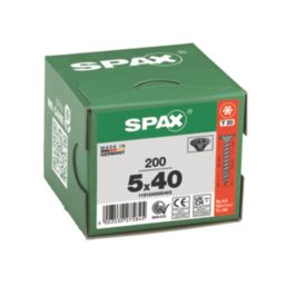 Spax Blax PZ Countersunk Self Drilling Wood Screws 5mm x 40mm 200 Pack