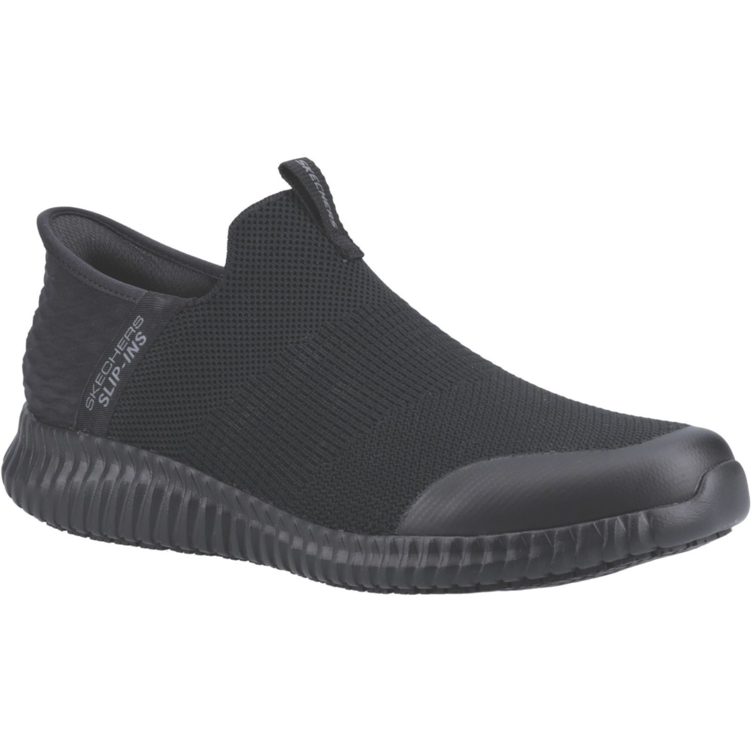 Skechers Cessnock - Rylind SR Size 10 Black Slip-On Occupational Work Trainers (942VU)