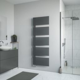 Ximax Watson Open 1675mm x 600mm 2689BTU Anthracite Vertical Towel Radiator