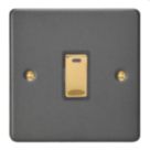 Varilight  20A 1-Gang 2-Pole Control Switch Graphite Grey with LED