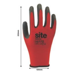 Site SWG440 Safety Gloves Red / Black Large