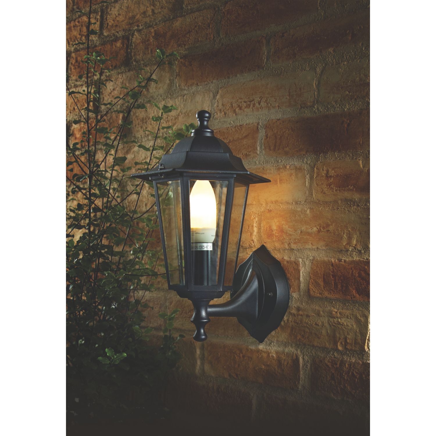 Essentials Coach Outdoor Lantern Wall Light Black (94303)
