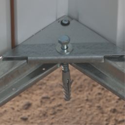 Yardmaster  7' 6" x 3' 6" (Nominal) Pent Metal Bike Store Silver