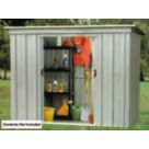 Yardmaster  7' 6" x 3' 6" (Nominal) Pent Metal Bike Store Silver