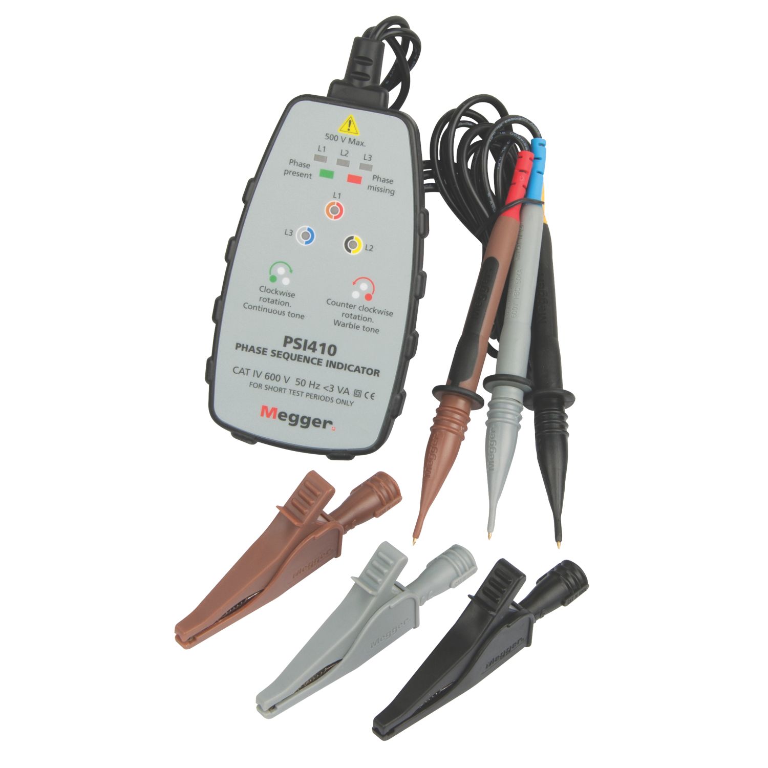Megger PSI410 Phase Sequence Indicator 500V (9436P)