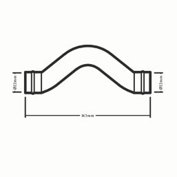 Flomasta  Copper Solder Ring Equal Full Crossover 22mm