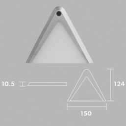 4lite Hampton Triangular LED Silver Warm White Under Cabinet Light Without Bezel 3.5W 200lm