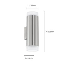 Eglo Riga Outdoor LED Wall Light Stainless Steel 2.8W 500lm