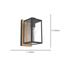 Eglo Budrone Outdoor Outdoor Wall Light Black/Brown