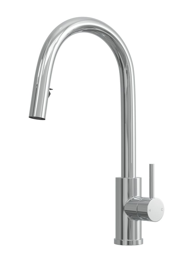 ETAL Velia Concealed PullOut Kitchen Mixer Tap Polished Chrome Screwfix