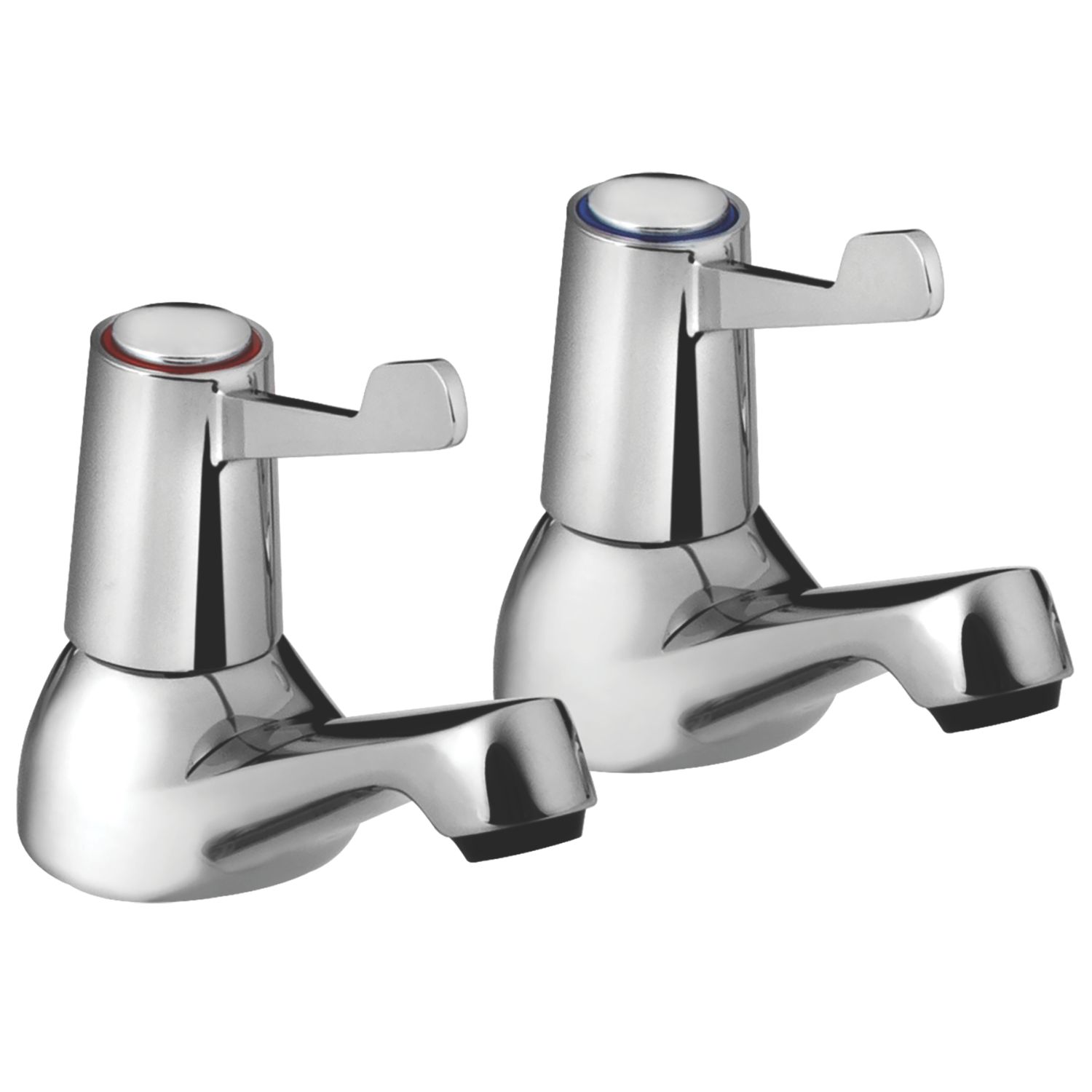 Bristan Lever Basin Pillar Taps Chrome 1 Pair (943JE)
