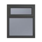 Crystal  Top Opening Obscure Triple-Glazed Casement Anthracite on White uPVC Window 905mm x 965mm
