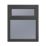 Crystal  Top Opening Obscure Triple-Glazed Casement Anthracite on White uPVC Window 905mm x 965mm