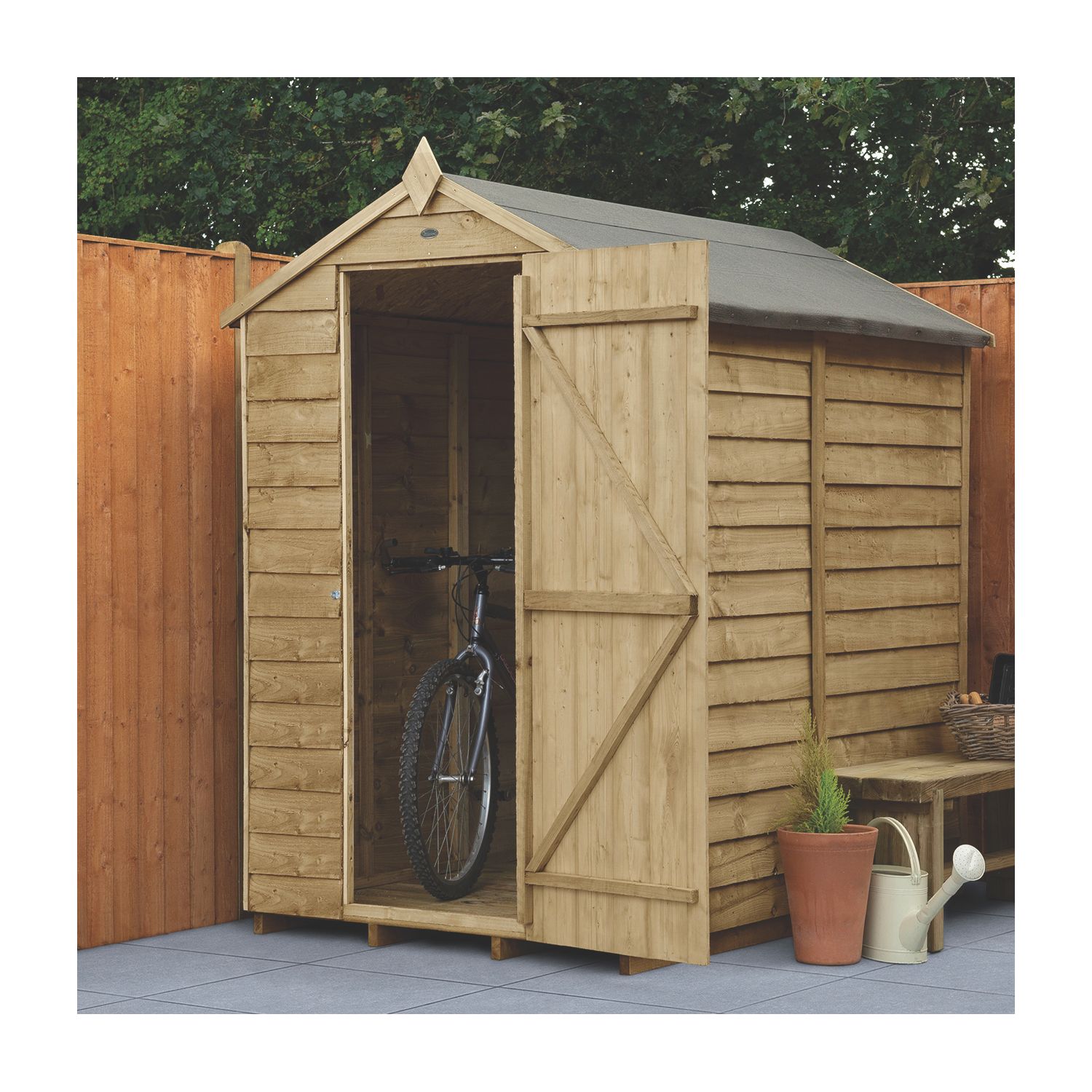 Forest 4' x 6' (Nominal) Apex Overlap Timber Shed (943JR)