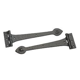 Hardware Solutions Antique Black Straight Heavy Duty Iron Hinges 105mm x 50mm x 30mm