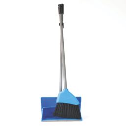 Hillbrush Lobby Dustpan & Soft Angle Brush Set Blue 2 Pack