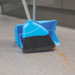 Hillbrush Lobby Dustpan & Soft Angle Brush Set Blue 2 Pack
