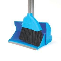 Hillbrush Lobby Dustpan & Soft Angle Brush Set Blue 2 Pack
