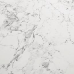 Wilsonart Omega Modern Tuscany Square Edge Matt White Marble Effect Laminate Breakfast Bar 4100mm x 900mm x 38mm