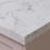 Wilsonart Omega Modern Tuscany Square Edge Matt White Marble Effect Laminate Breakfast Bar 4100mm x 900mm x 38mm