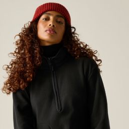 Regatta Frankie Womens Half-Length Front Zip Fleece Black Size 26