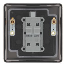 LAP  20A 1-Gang 2-Pole Water Heater Switch Antique Brass with LED with Black Inserts