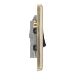 LAP  20A 1-Gang 2-Pole Water Heater Switch Antique Brass with LED with Black Inserts