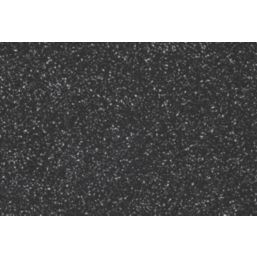 Metis  Black Kitchen Worktop with 1.5 Bowl Stainless Steel Sink 3050mm x 620mm x 15mm