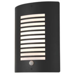 Zink Sigma Outdoor Wall Light Fitting With PIR Sensor Black