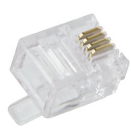 Philex RJ11 6P/4C Connector Plugs 100 Pack