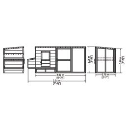 Shire  6' 6" x 2' 6" (Nominal) Timber Chicken Coop
