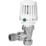 Honeywell Home Valencia 15mm x 1/2" White/Chrome Angled Traditional Thermostatic Radiator Valve & Lockshield