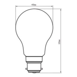 LAP  B22 A60 LED Light Bulb Milky 806lm 4.9W 4 Pack