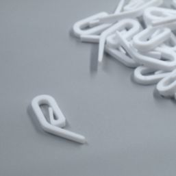 Renaissance Plastic Curtain Hooks White 100 Pack