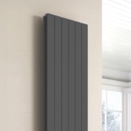 Reina Flat Double 1800mm x 218mm 1977BTU Anthracite Vertical Designer Radiator