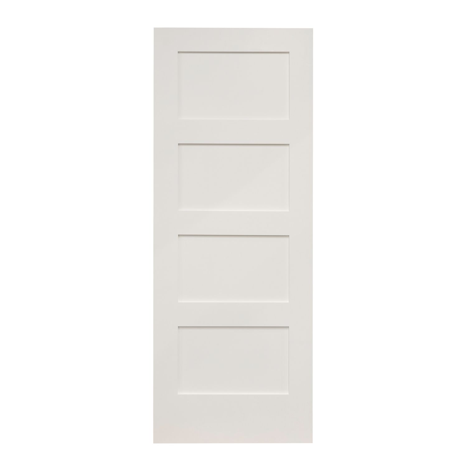 Primed White Wooden 4-Panel Shaker Internal Door 2040mm x 726mm (944FA)