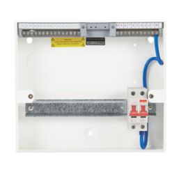 Contactum Defender 1.0 12-Module 10-Way Part-Populated  Main Switch Consumer Unit