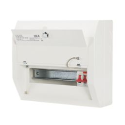 Contactum Defender 1.0 12-Module 10-Way Part-Populated  Main Switch Consumer Unit