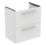 Ideal Standard i.life S Wall Hung Vanity Unit with Chrome Handles & Basin Matt White 610mm x 385mm x 665mm