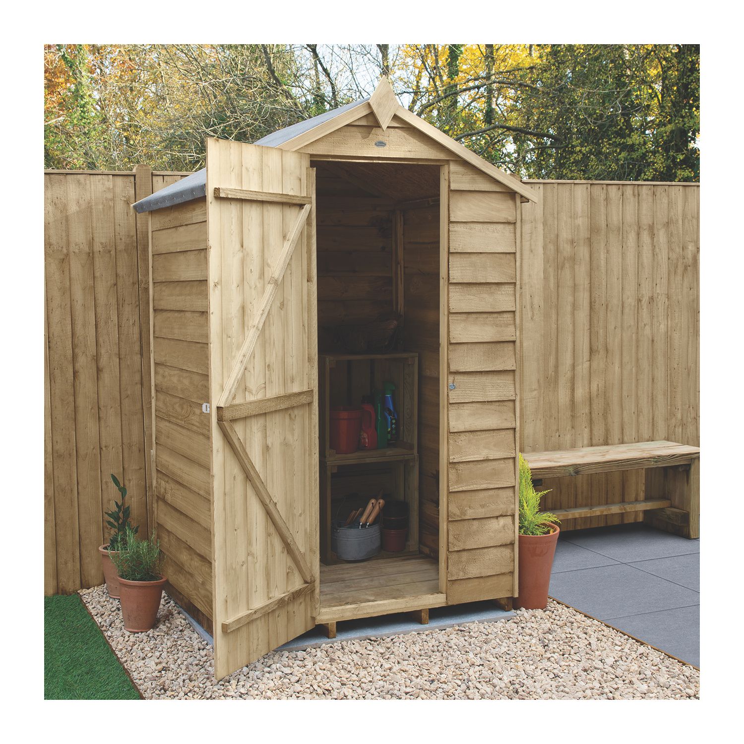 Forest 4' x 3' (Nominal) Apex Overlap Timber Shed (944JR)