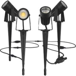 Luceco  Outdoor LED Garden Spike Light Black 4x3W 4x200lm 4 Pack