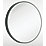 Sensio Frontier Round Illuminated Bathroom Mirror Black With 1681lm LED Light 800mm x 800mm