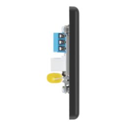 LAP  1-Gang Master Telephone Socket Matt Black with Colour-Matched Inserts