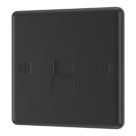 LAP  1-Gang Master Telephone Socket Matt Black with Colour-Matched Inserts