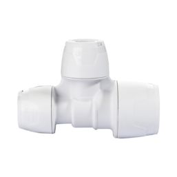 Hep2O  Plastic Push-Fit Reducing Keyless Tee 15mm x 10mm x 10mm