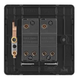 Arlec  10A 2-Gang 2-Way Light Switch  Black Nickel