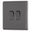 Arlec  10A 2-Gang 2-Way Light Switch  Black Nickel