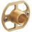 Highlife Bathrooms  Round Shower Brackets Brushed Brass