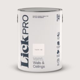 LickPro  5Ltr Taupe 02 Vinyl Matt Emulsion  Paint