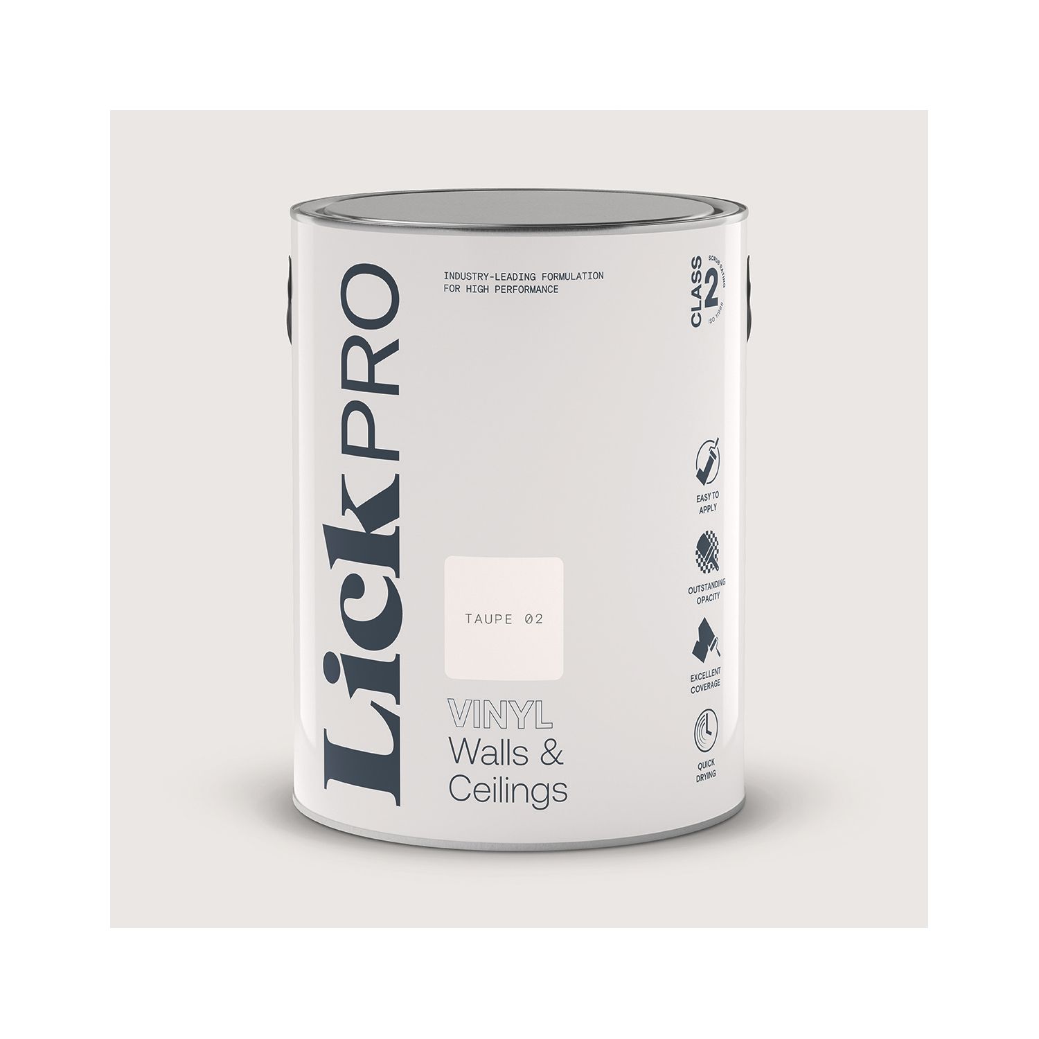 LickPro 5Ltr Taupe 02 Vinyl Matt Emulsion Paint (944TM)